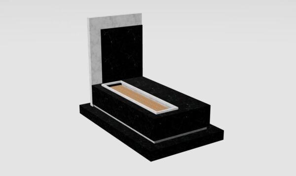 Tek Kişilik Blok Granit Mezar Tasarımları - Görsel 3