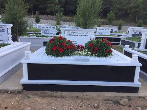 2 Kişilik Özel Tasarım Mermer Granit Mezar Modelleri - Görsel 2