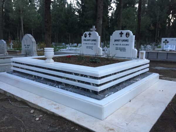 2 Kişilik Özel Tasarım Mermer Granit Mezar Modelleri - Görsel 3