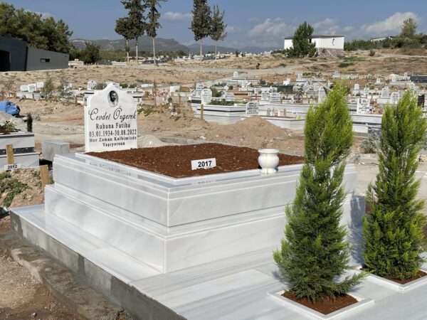 2 Kişilik Mermer Mezar Tasarımları - Görsel 3