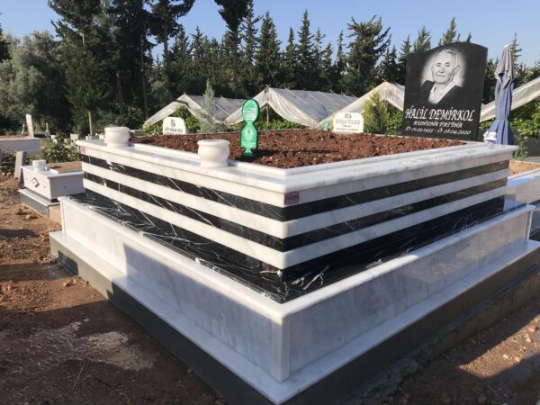 2 Kişilik Özel Tasarım Mermer Granit Mezar Modelleri - Görsel 8