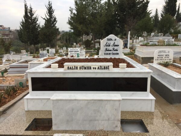 2 Kişilik Özel Tasarım Mermer Granit Mezar Modelleri - Görsel 12
