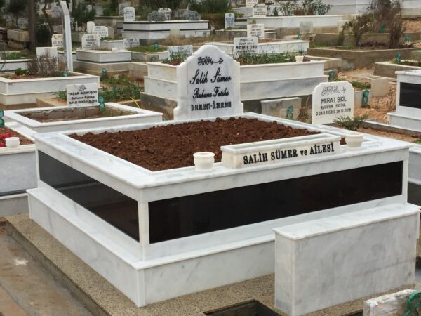 2 Kişilik Özel Tasarım Mermer Granit Mezar Modelleri - Görsel 13