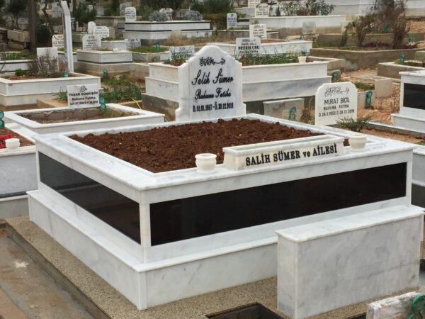 2 Kişilik Özel Tasarım Mermer Granit Mezar Modelleri - Görsel 13