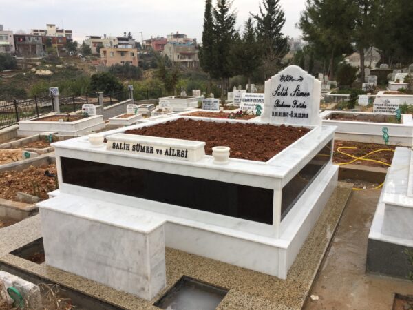 2 Kişilik Özel Tasarım Mermer Granit Mezar Modelleri - Görsel 14