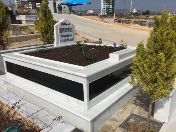 2 Kişilik Özel Tasarım Mermer Granit Mezar Modelleri - Görsel 16