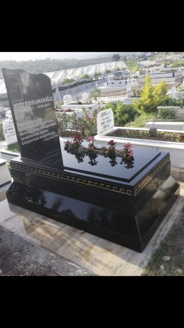 Tek Kişilik Özel Granit Mezar Tasarımları - Görsel 2