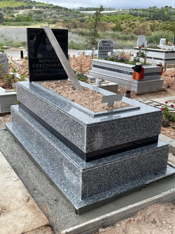 Tek Kişilik Beta Granit Mezar Modeli - Görsel 2